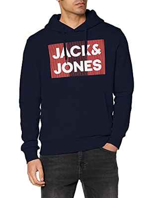 Jack & Jones Jjecorp Logo Sweat Hood Noos Sudadera con Capucha, Azul (Navy), L para Hombre