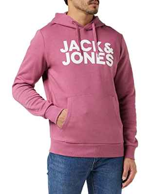 Jack & Jones Jjecorp Logo Sweat Hood Noos Sudadera, Hawthorn Rose, XL para Hombre
