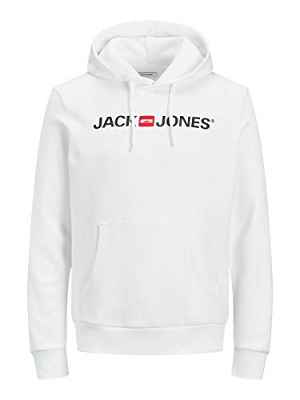 Jack & Jones Jjecorp Old Logo-Sudadera con Capucha, White/Detalle: RG Fit, XL para Hombre