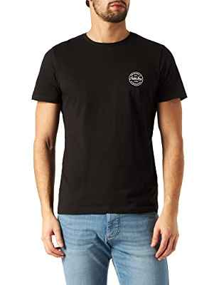 Jack & Jones JJEGORDON Shark tee SS Crew Neck Noos Camiseta, Negro. Estampado: Blanco, M para Hombre