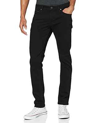 JACK & JONES Jjiglenn JJFELIX Am 046 50 SPS Noos Vaqueros slim, Negro (Black Denim), 31W / 30L para Hombre