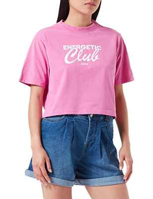 Jack & Jones Jjxx Jxbrook SS Relaxed Vint tee Sn-Camiseta Deportiva, Súper Rosa, L para Mujer