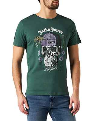 Jack & Jones Jordome tee SS Crew Neck-Camiseta de Manga Corta, Trekking Green, M para Hombre