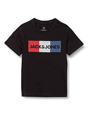 Jack & Jones Junior Jjecorp-Camiseta de Manga Corta con Logotipo, Negro. Detalles: Play, 164 para Niños