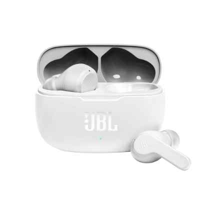 JBL WAVE 200TWS Auriculares inalámbricos intraaurales con sonido JBL Deep Bass, asistente de voz con control táctil y resistencia al agua IPX2 - hasta 20h de música