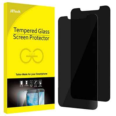 JETech Protector Pantalla de Privacidad Compatible iPhone 11 y iPhone XR 6,1", Anti Spy Cristal Templado, 2 Unidades