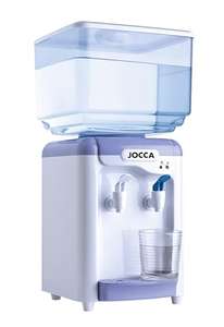 Jocca Dispensador de Agua con depósito de 7 litros, Blanco y azul, 24.5 x 23 x 34 cm, Libre de BPA, SIN adaptador para botellas