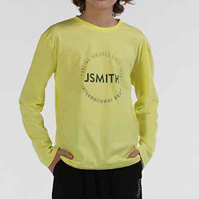 John Smith Junior Niño Cicuco Algodon Camiseta, Tamaño 12, No.969 Amarillo Limon Fluorescence
