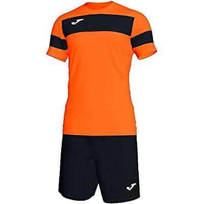 Joma Academy ll Conjunto de Fútbol, Niños, Naranja-Negro, 6XS-5XS