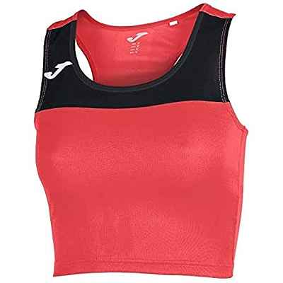 Joma Race Camisetas, Mujer, Coral-Negro, S