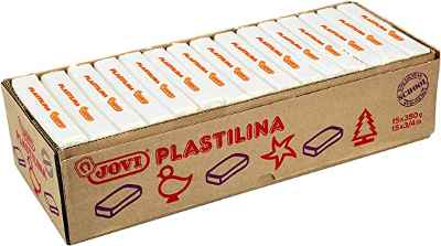 Jovi Caja de plastilina 15 pastillas 350gr color blanco 