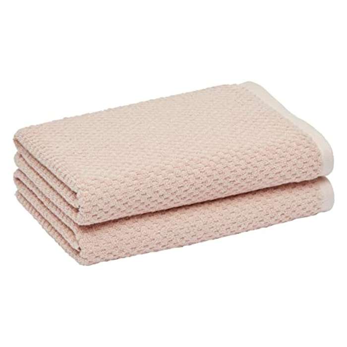 Juego de 2 toallas de baño 76 x 137 cm rosa palo
