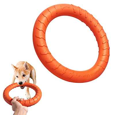 Juguete Indestructible para Perros para Masticar Juguetes para Perros Grandes Juguetes acuáticos Juguetes flotantes para Perros para atrapar y agarrar Juguetes voladores Anillo de Entrenamiento