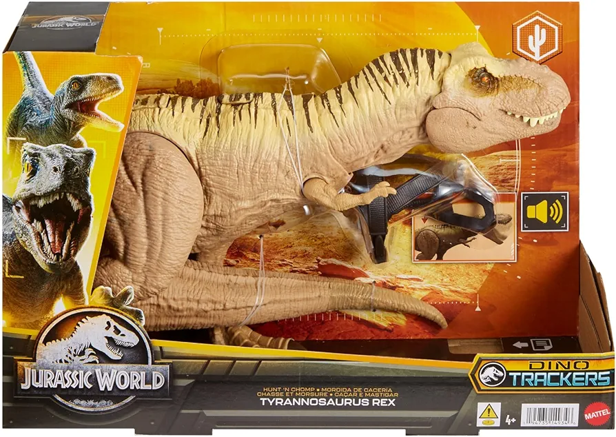 Jurassic World T-Rex Caza y mastica Dinosaurio de juguete con sonidos