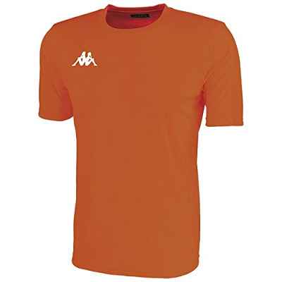 Kappa Camiseta Rovigo Manga Corta, Hombre, Naranja/Blanco, M