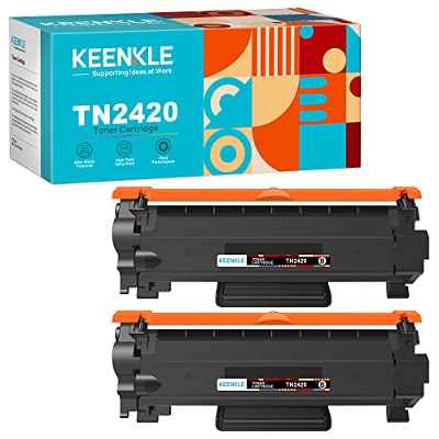 KEENKLE TN-2420 Cartucho de tóner Compatible para Brother TN2420 TN-2410 para Brother MFC L2710DW HL-L2350DW DCP-L2530DW HL-L2310D HL-L2370DN HL-L2375DW MFC-L2710DN MFC-L2730DW Impresora (2 Negro)