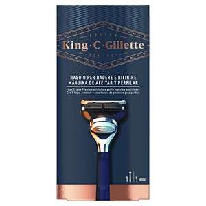 King C. Gillette Máquina de Afeitar Hombre con Precisión Integrada + 1 Cuchilla de Recambio, idea de regalo para Hombre