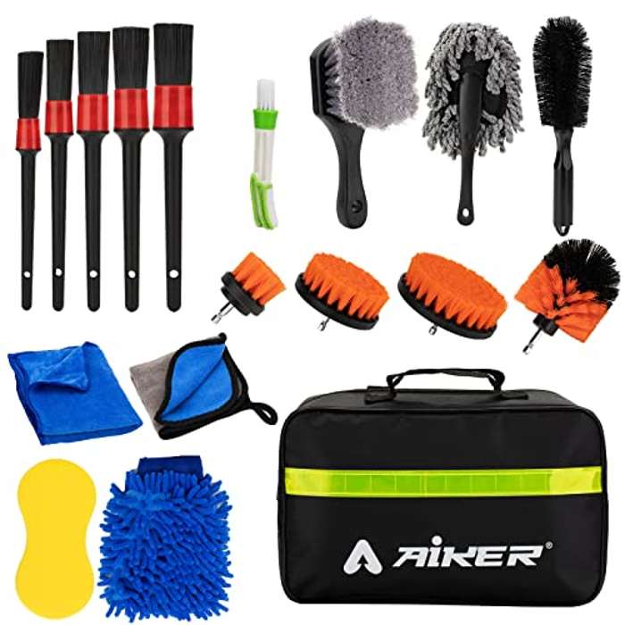 Kit de limpieza para coche con bolsa para guardar todo