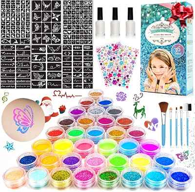 Kit de Tatuajes Purpurina Temporales Oukzon