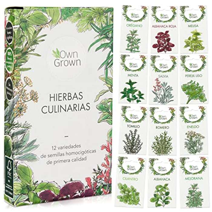 Kit Semillas Hierbas: 12 Variedades de hierbas aromaticas culinarias