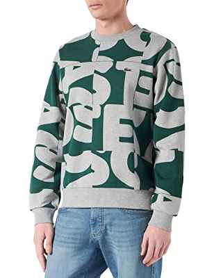 Lacoste SH2078, Sudadera Hombre, Gris (Muraille Chine/Vert), L