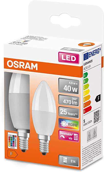 Lámpara LED esmerilada para casquillo E14 Osram