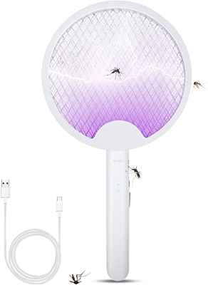 Lámpara/Raqueta Antimosquitos LED Eléctrica Recargable 