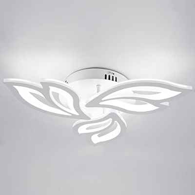 Lámparas de araña LED modernas, 36W Luz de techo LED de 3 cabezas, Lámpara de techo de acrílico moderna, lámpara de araña para sala de estar, dormitorio, luz blanca fría 6500 K