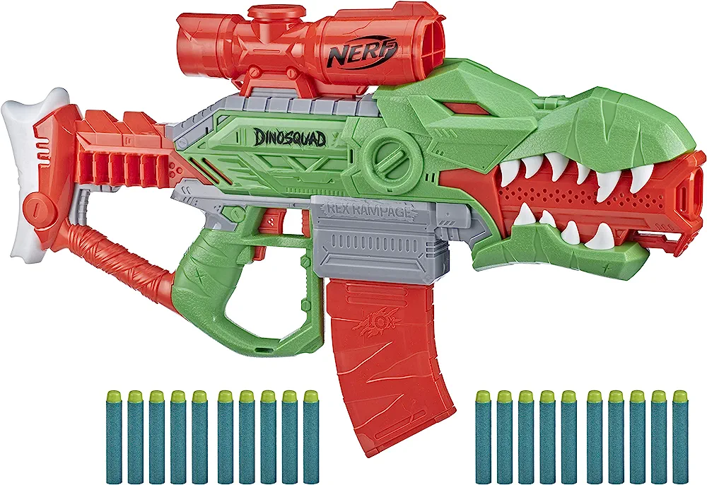 Lanzador de Dardos motorizado Nerf DinoSquad Rex-Rampage