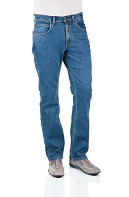 Lee Brooklyn Straight H Vaqueros, Azul (Mid Stonewash), 33W / 32L para Hombre