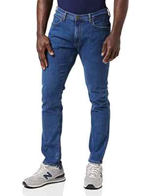 Lee Luke Jeans Vaqueros, Hombre, Azul (Mid Stone Wash), 36W / 36L