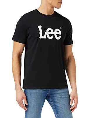 Lee Wobbly Logo Tee, Camiseta, Hombre, Negro (Black), X-Large