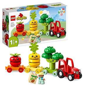 LEGO 10982 Duplo Tractor de Frutas y Verduras, Juego Educativo, Juguete Apilable para Bebés y Niños de 1.5 Años o Más
