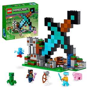 LEGO 21244 Minecraft La Fortificación-Espada, Juguete de Construcción, Mini Figuras Creeper, Soldado, Guerrero y Esqueleto, Regalo Niños