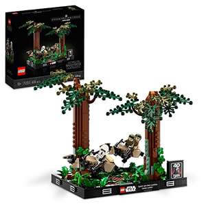 LEGO 75353 Star Wars Diorama: Duelo de Speeders en Endor, Maqueta con Mini Figuras de Princesa Leia, Luke Skywalker y Soldado Explorador