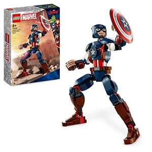 LEGO 76258 Marvel Figura de Construcción Capitán América, Set de Juguete con Escudo, Super Héroe Coleccionable