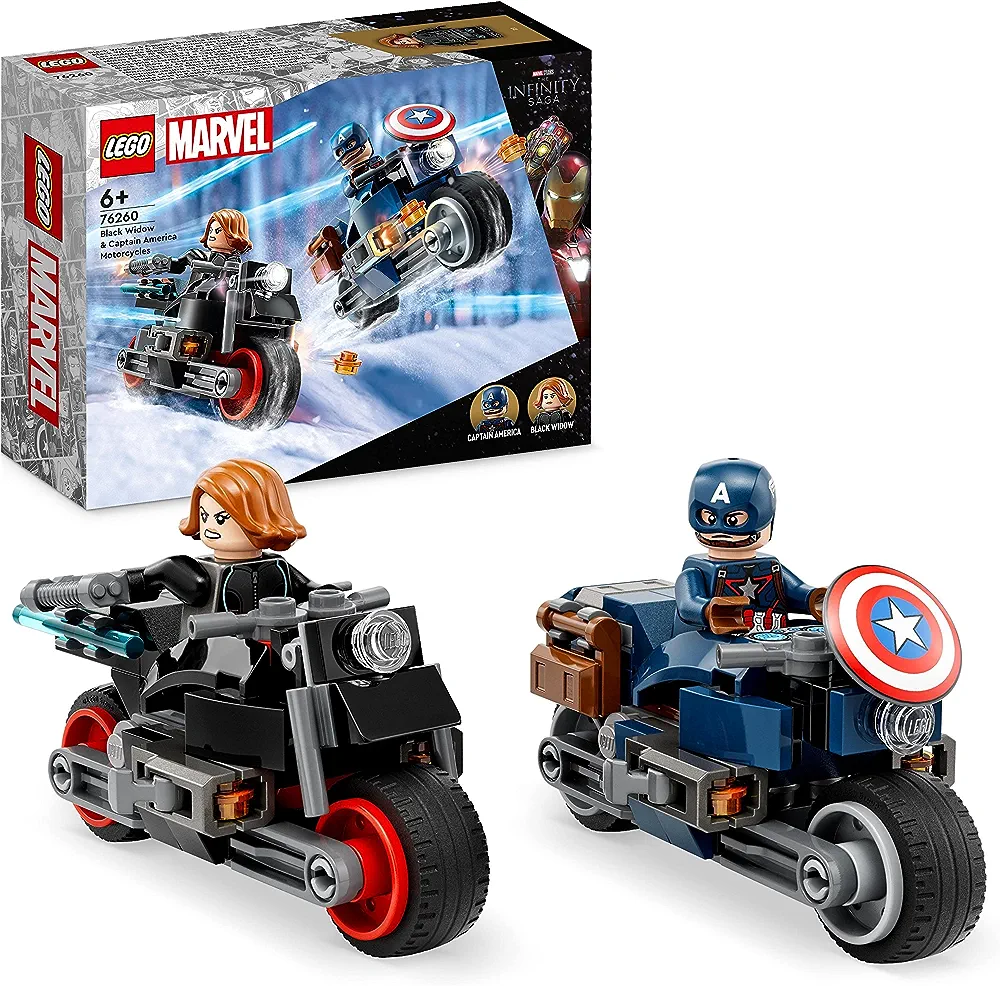 LEGO 76260 Marvel Motos de la Viuda Negra y el Capitán América