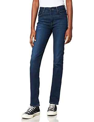 Levi's 724 High Rise Straight Santiago Sweet Vaqueros, Dark Indigo, 27W / 30L para Mujer