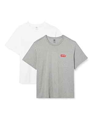 Levi's Big Graphic tee W Camiseta, 2 Pack Batwing White/Mhg, XL (Pack de 2) para Hombre