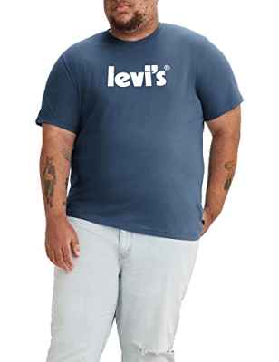 Levi's Big & Tall Ss Relaxed Fit Tee Camiseta Hombre Poster Logo Sunset Blue (Azul) 4XL -