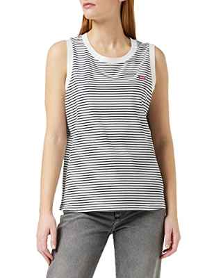 Levi's Dara Tank Morgan Stripe Cloud Dancer ST Camiseta, M Womens