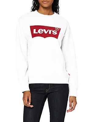 Levi's Graphic Standard Sudadera, Crew Core Batwing II White +, L para Mujer