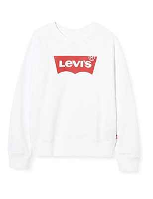 Levi's Kids Lvg Key Item Logo Crew 3e6660, Sudadera Niñas, Blanco (White), 6 años