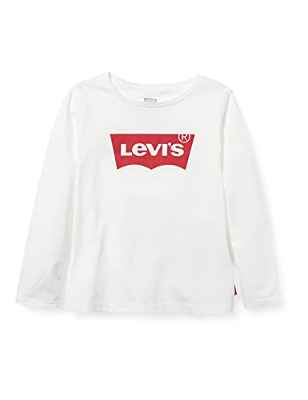 Levi's Kids Lvg L/S Batwing Tee 3EA643, Camiseta Niñas, Blanco (White), 6 años