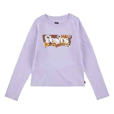 Levi's Kids Lvg Ls Batwing Top, Ls Tee para Niñas, Morado (Lila Pastel), 5 años