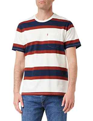 Levi's Relaxed FIT Pocket tee Mustang Egret Camiseta, L para Hombre