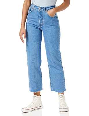 Levi's Ribcage Straight Ankle Jazz Wave Jeans, 30W x 27L para Mujer