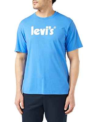 Levi's SS Relaxed FIT tee BL Camiseta, Póster Tea Palace Blue, L para Hombre