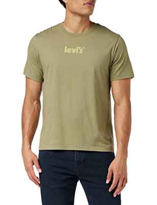 Levi's SS Relaxed FIT tee Camiseta, Póster Center Deep Aloe, XL para Hombre