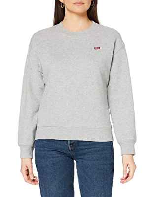 Levi's Standard Crew Sudadera, Smokestack Heather, XS para Mujer